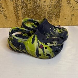 CROCS Kids Water Shoes - Navy and Lime